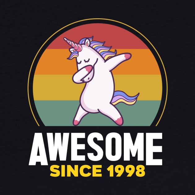 Unicorn Cute, Awesome Since 1998, Born In 1998 Birthday by GEMEARNARNSYAK